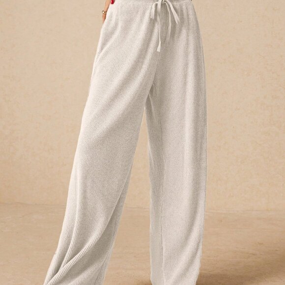 Apricot Casual Women's Wide Leg Low Rise Baggy Sweatpants - Picture 6 of 7
